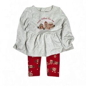 EUC Carter’s Toddler Girls Holiday Christmas Matching Set Gingerbread - Size 3T